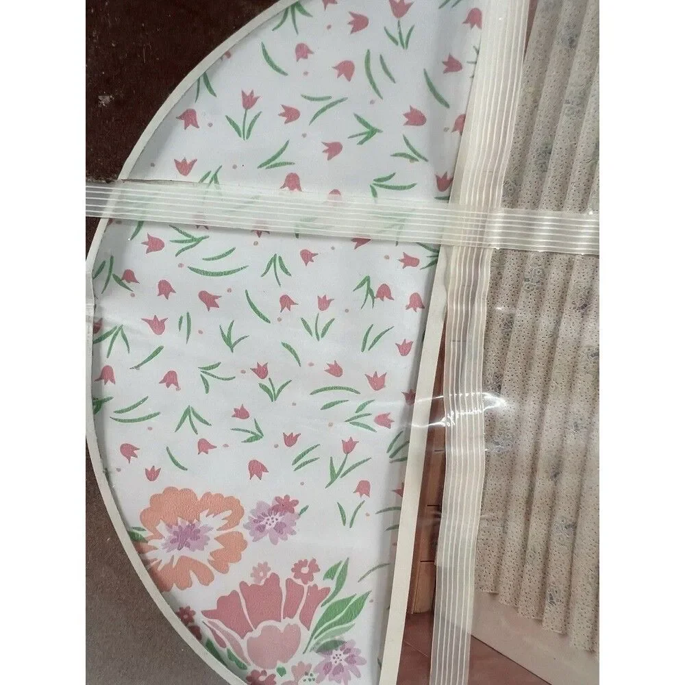 NEW Excell Home Fashions Shower Curtain Pink & White Floral VTG 70
